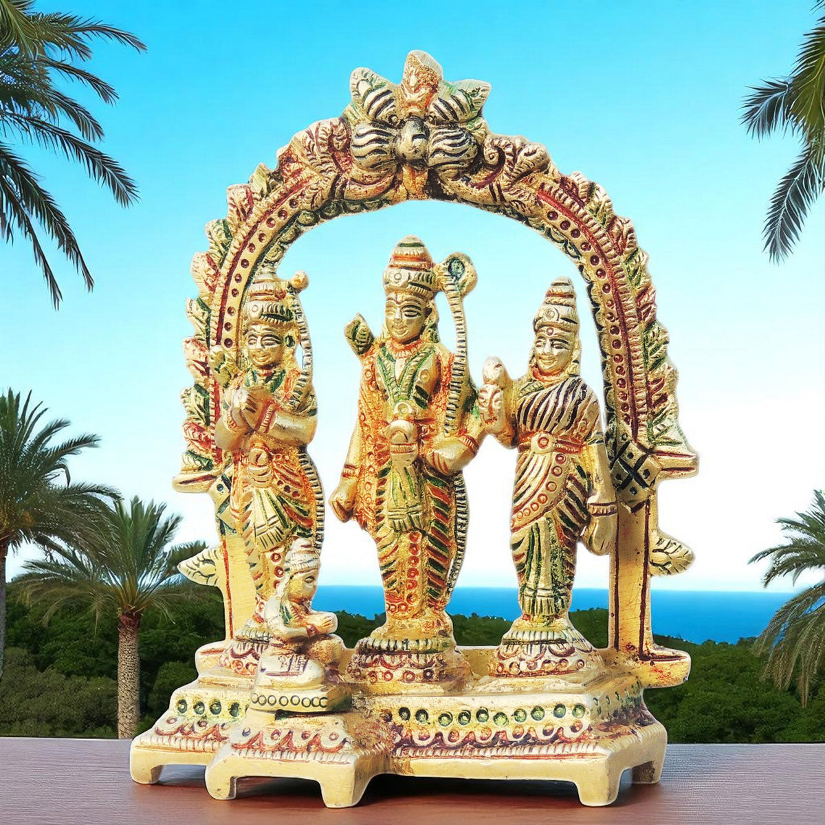 Brass Showpiece Ram Dharbar Statue - 7.5*3.3*7.3 Inch (BS884 C)