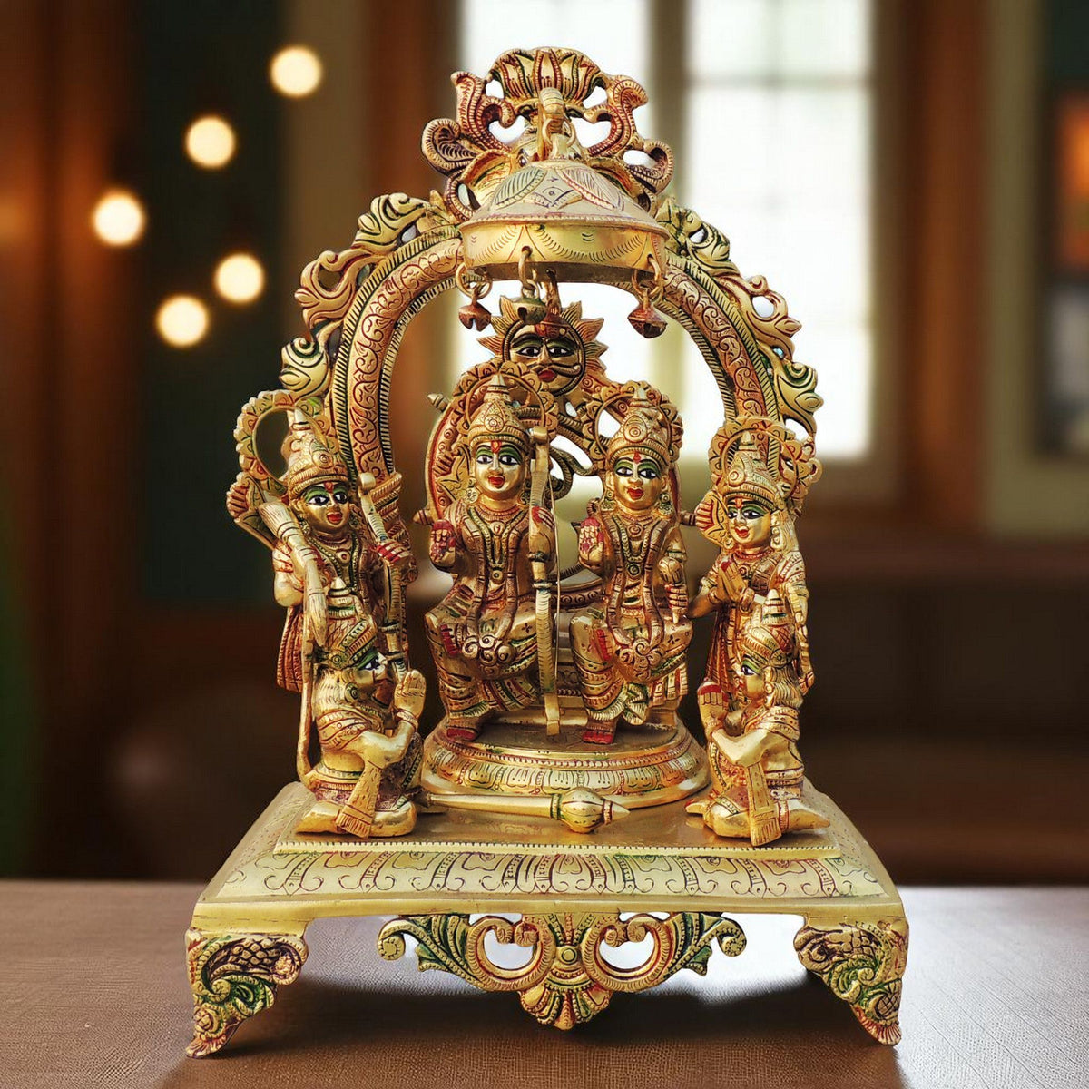 Brass Showpiece Ram Darbar God Idol Statue - 19*8.5*23.5 (BS131 S)