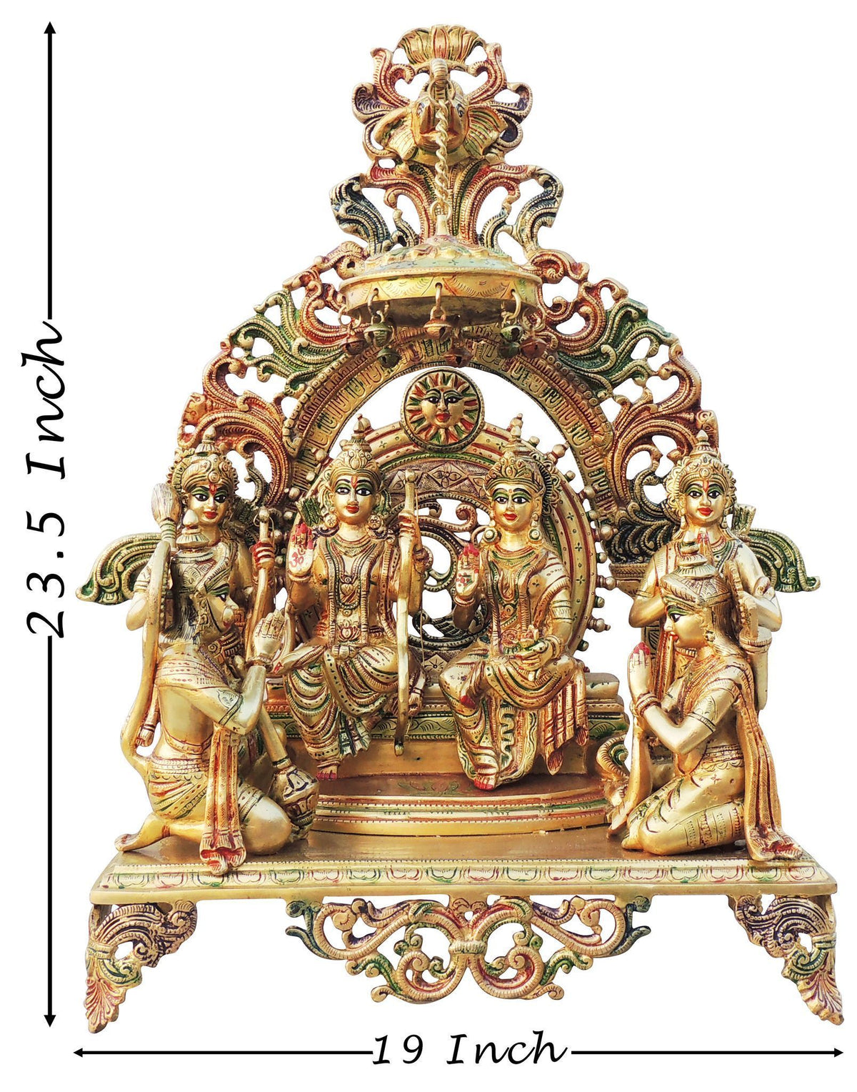 Brass Showpiece Ram Darbar God Idol Statue - 7.2*2.5*7.3 Inch (BS1394 J)