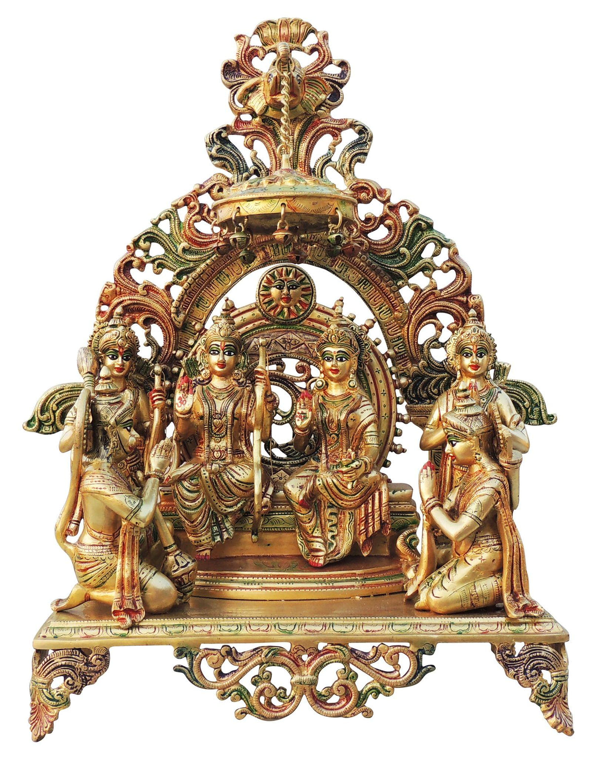 Brass Showpiece Ram Darbar God Idol Statue - 7.2*2.5*7.3 Inch (BS1394 J)