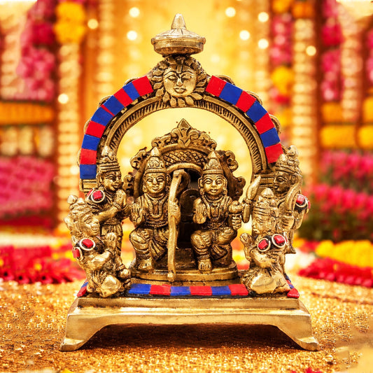 Brass Showpiece Yellow Ramlala God Idol Statue - 12*8.5*24 Inch (BS1738 H)