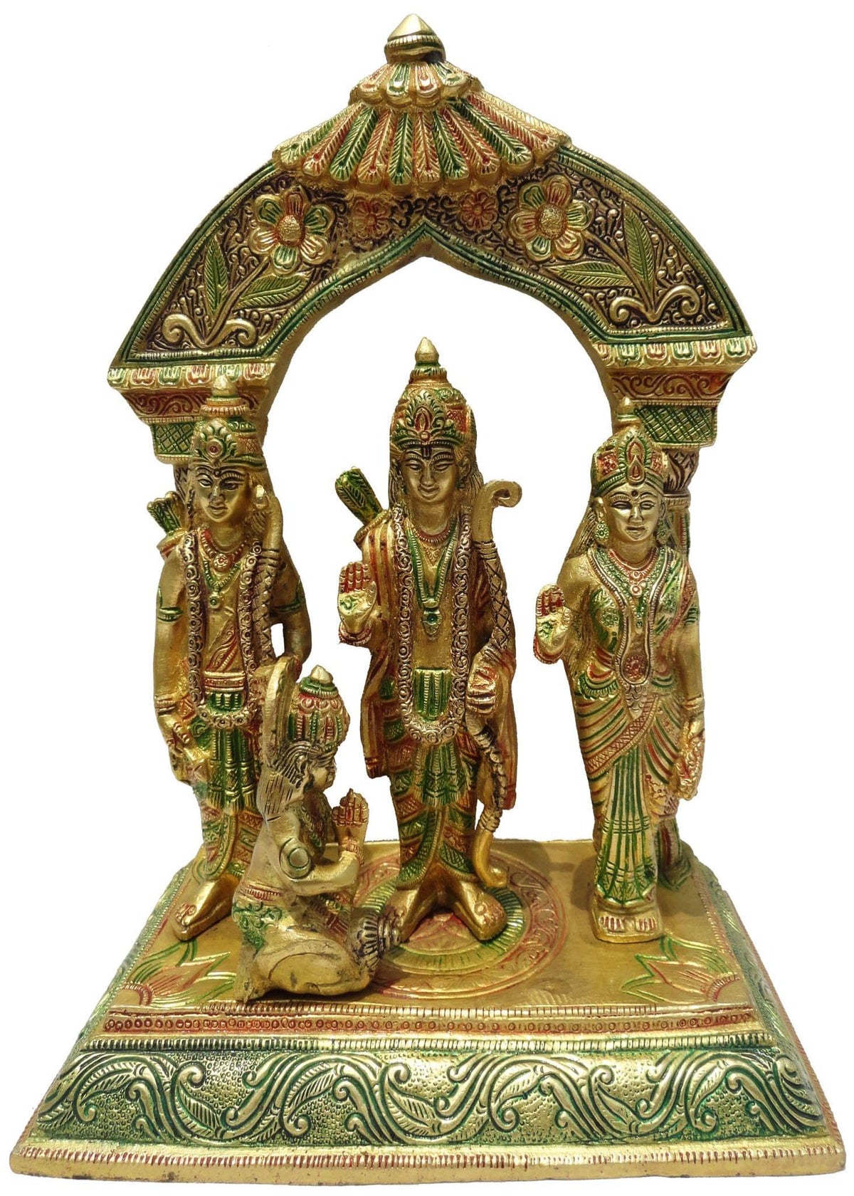 Brass Showpiece Ram Darbar God Idol Statue  - 7*3*8 inch (BS131 E)
