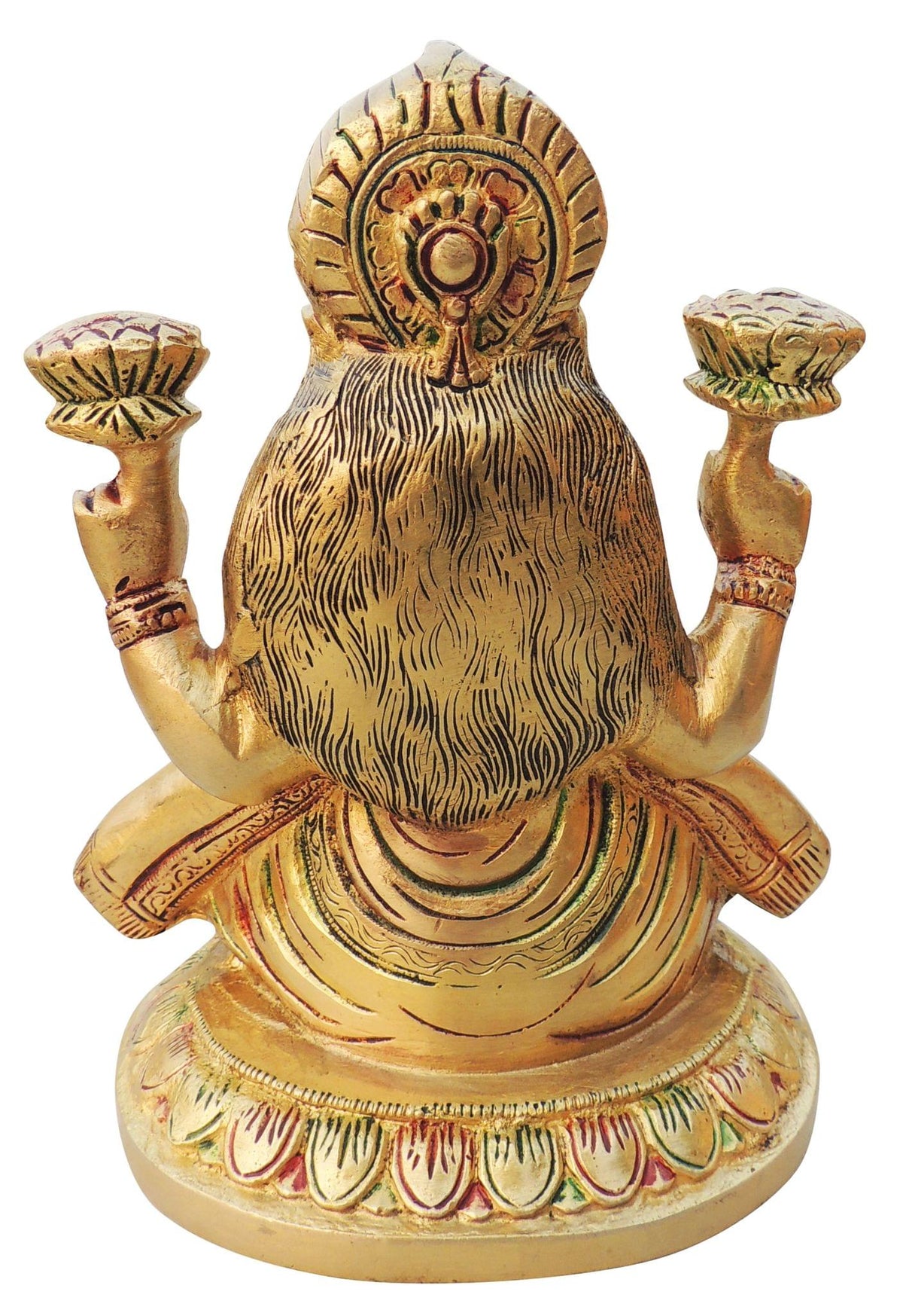 Brass Showpiece Laxmi Ji God Idol Statue - 5.5*4.6*8 Inch (BS1332 L)