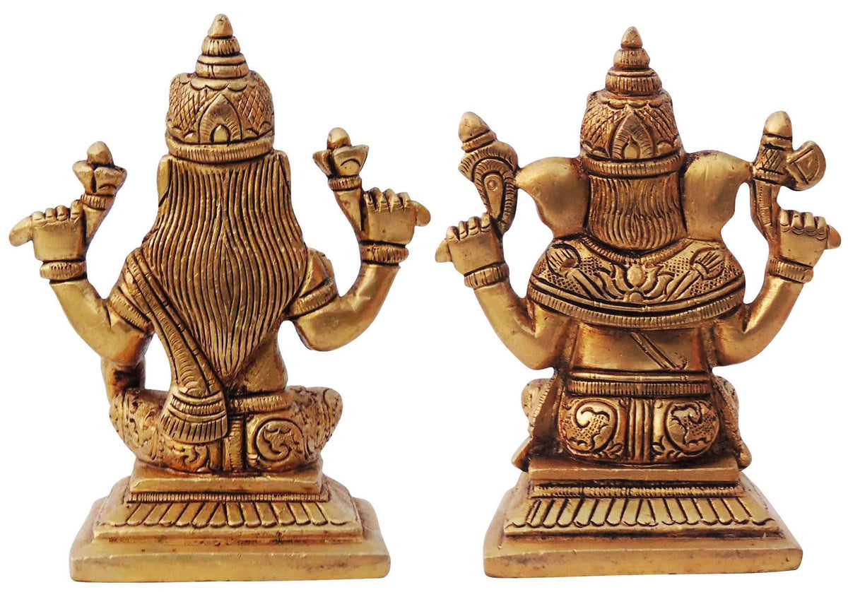 Brass Showpiece Laxmi Ganesh Pair God Idol Statue (BS1335)