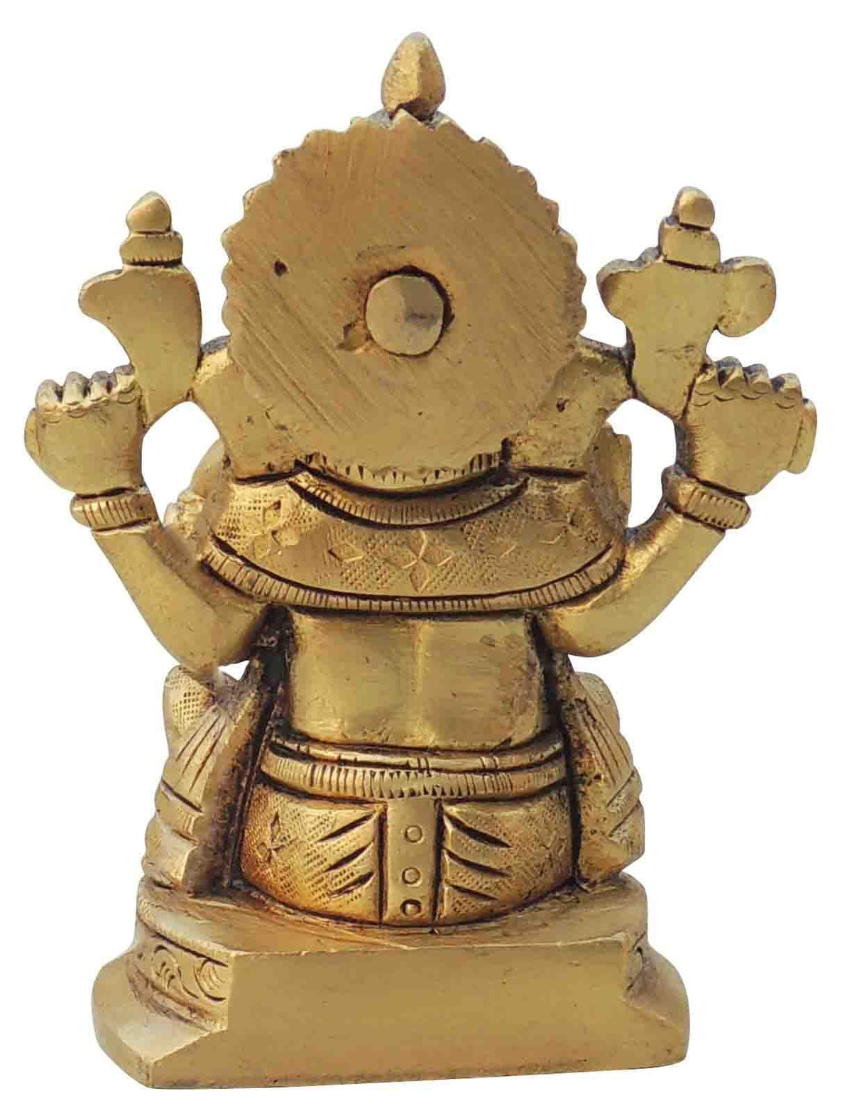 Brass Showpiece Ganesh Ji God Idol Statue - 2.5*2.5*4 Inch (BS1336 G)