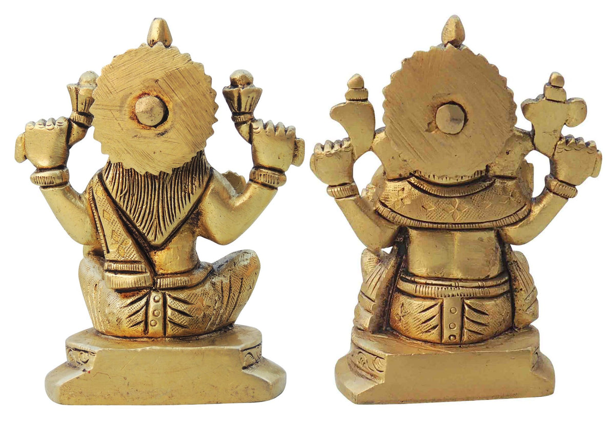 Brass Showpiece Laxmi Ganesh Pair God Idol Statue (BS1336)