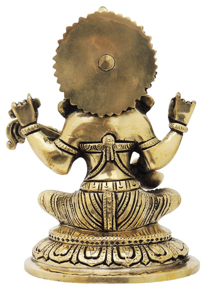 Brass Showpiece Saraswati Ji Statue - 5.3*4*7.2 Inch (BS1337 S)