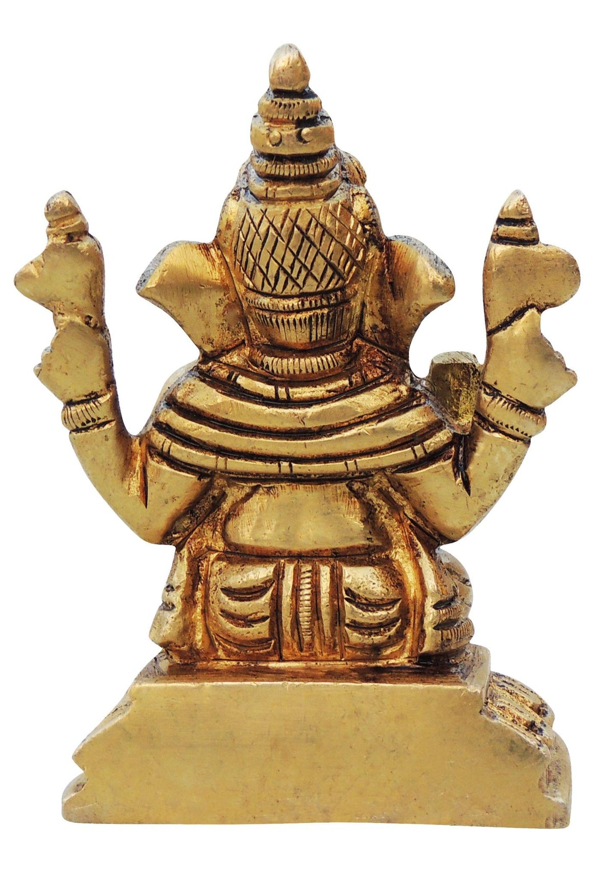 Brass Showpiece Ganesh Ji Statue - 2.2*1.5*3.1 Inch (BS1338 G)