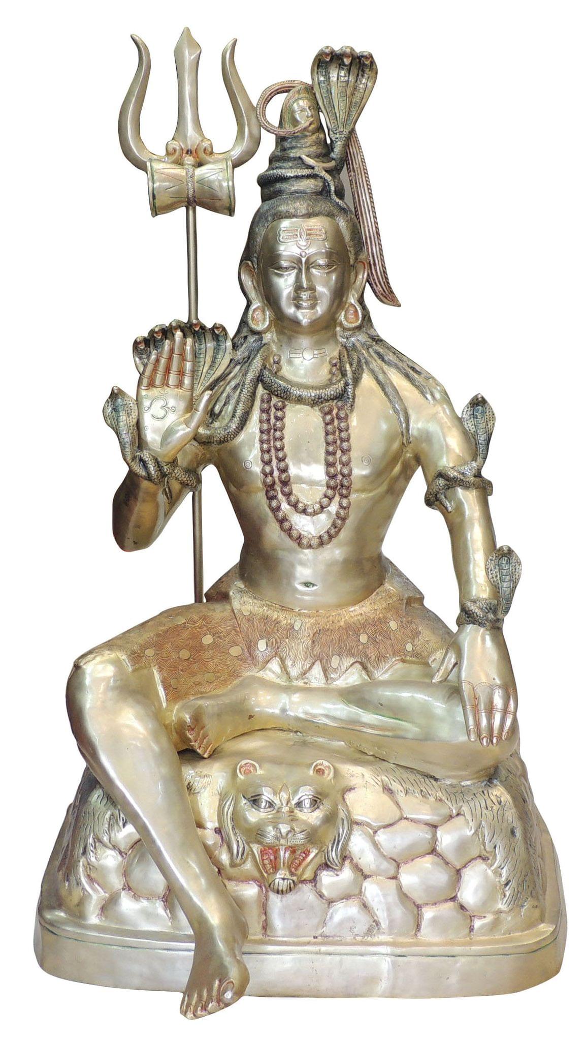 Brass Shiv ji Idol Statue - 33*35*54.5 Inch (BS1350 A)