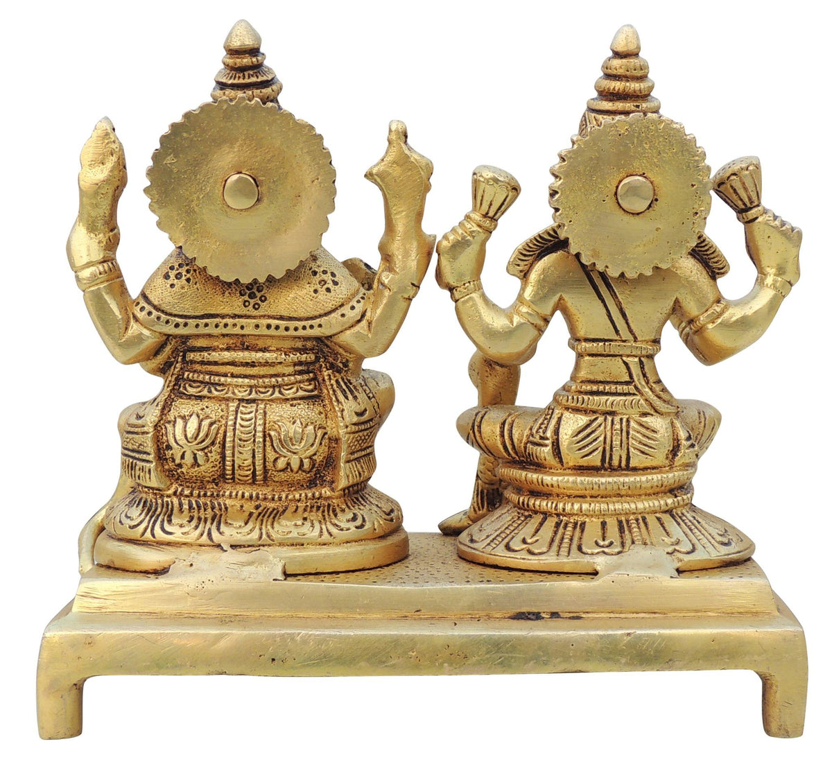 Brass Showpiece Laxmi Ganesh God Idol Statue - 7*3.5*6 Inch (BS1365 D)