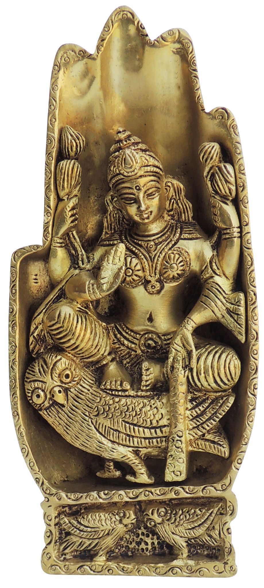 Brass Showpiece Laxmi Ji Hand God Idol Statue - 3.2*1.5*7 Inch (BS1369 C)