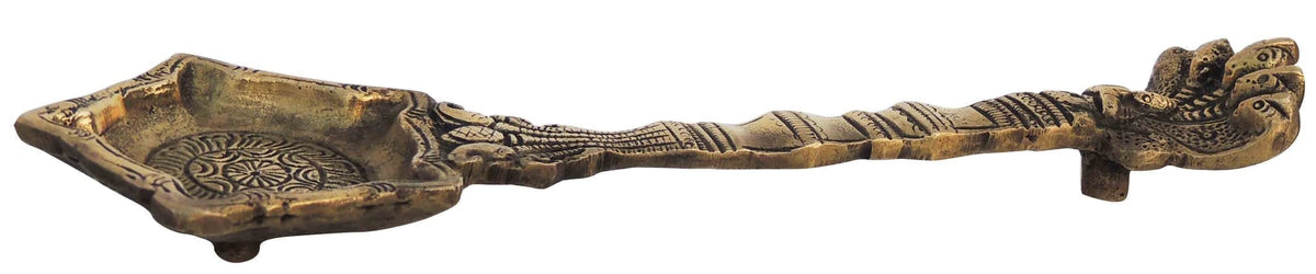 Brass Showpiece Hand Deepak Spoon God Idol Statue - 8.5*2.5*1 Inch (BS1374 E)