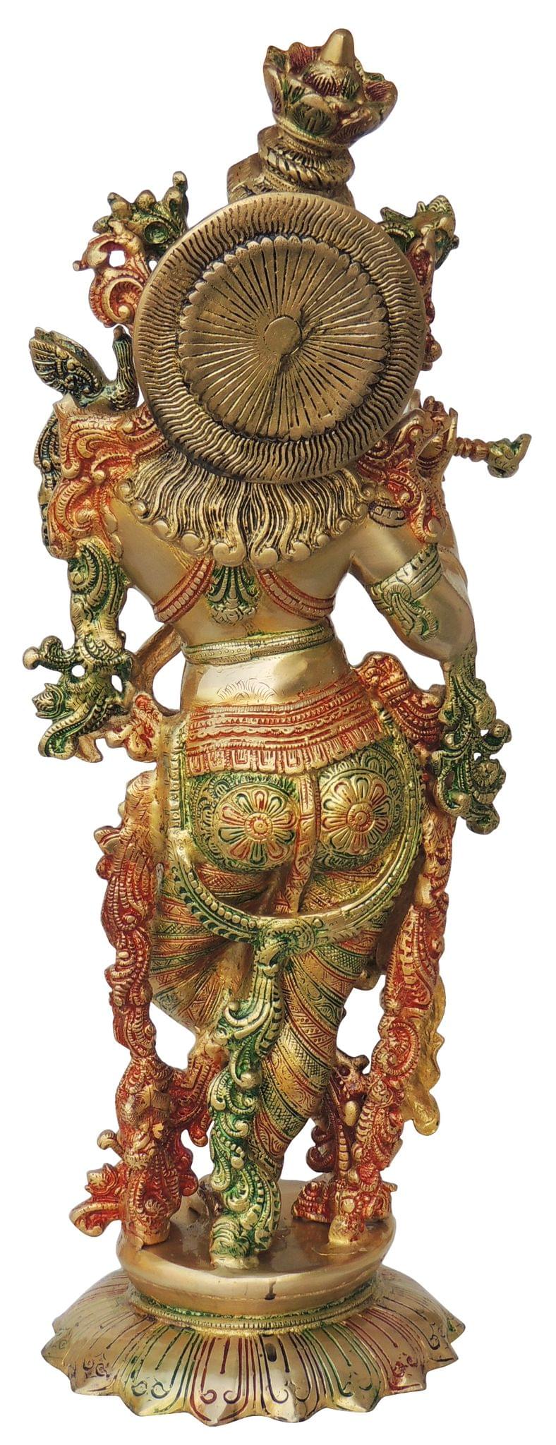 Brass Showpiece Krishna Statue - 9*7.5*25.5 Inch (BS1379 K)