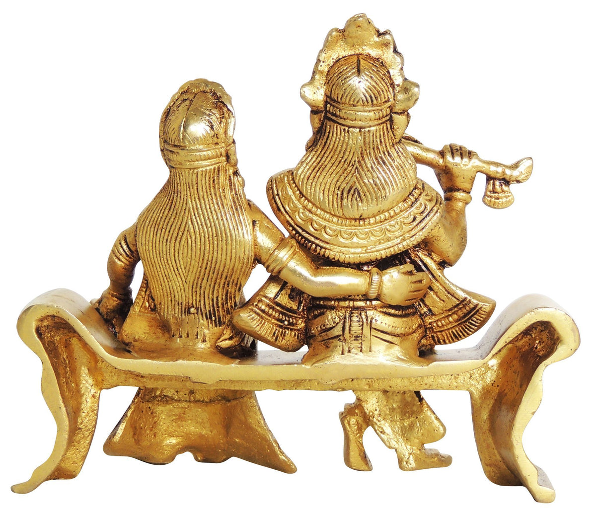 Brass Showpiece Radha Krishna God Idol Statue - 6*2.5*4 Inch (BS1385 B )