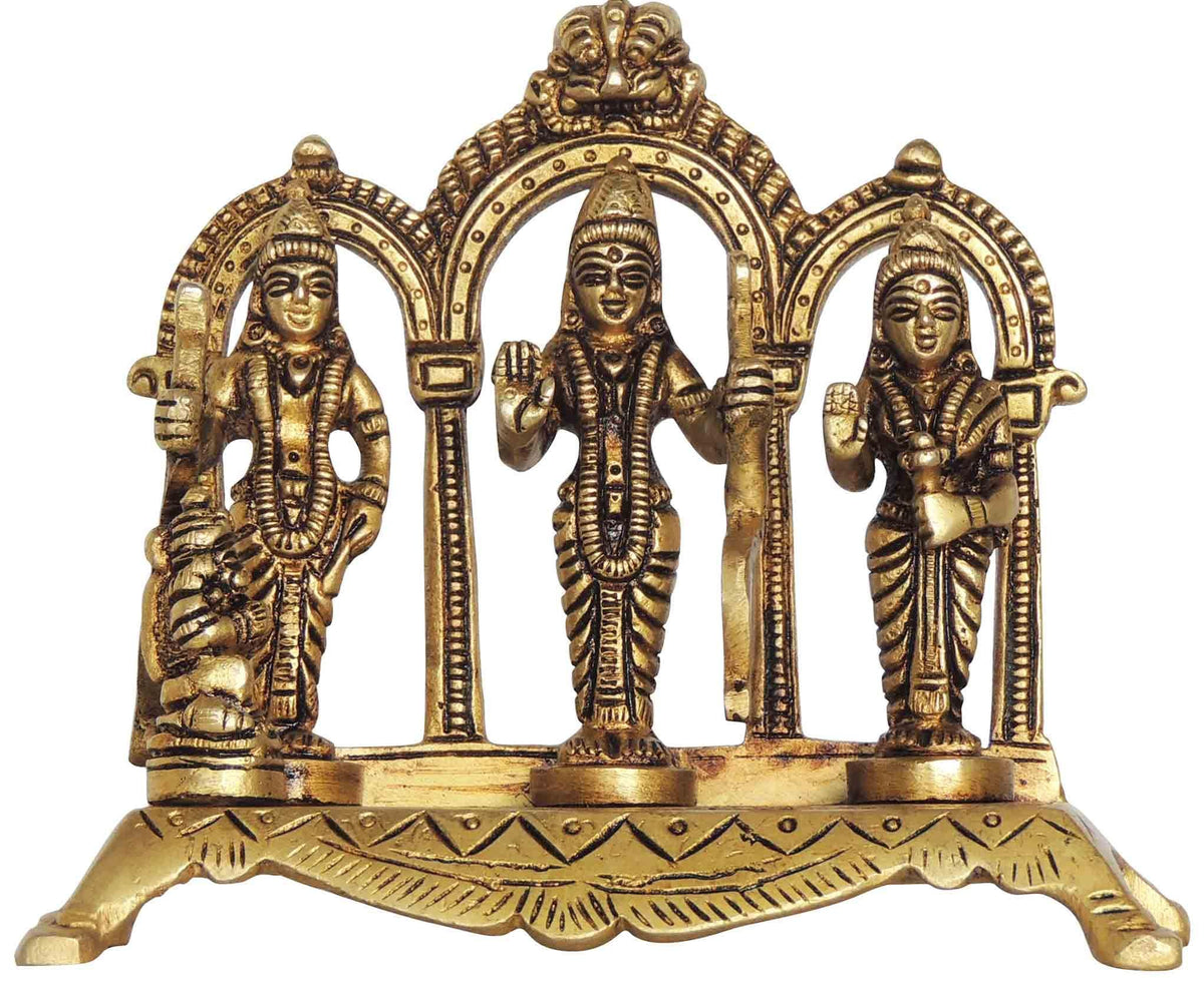 Brass Showpiece Ram God Idol Statue - 4*4*12.5 Inch (BS1395 H)