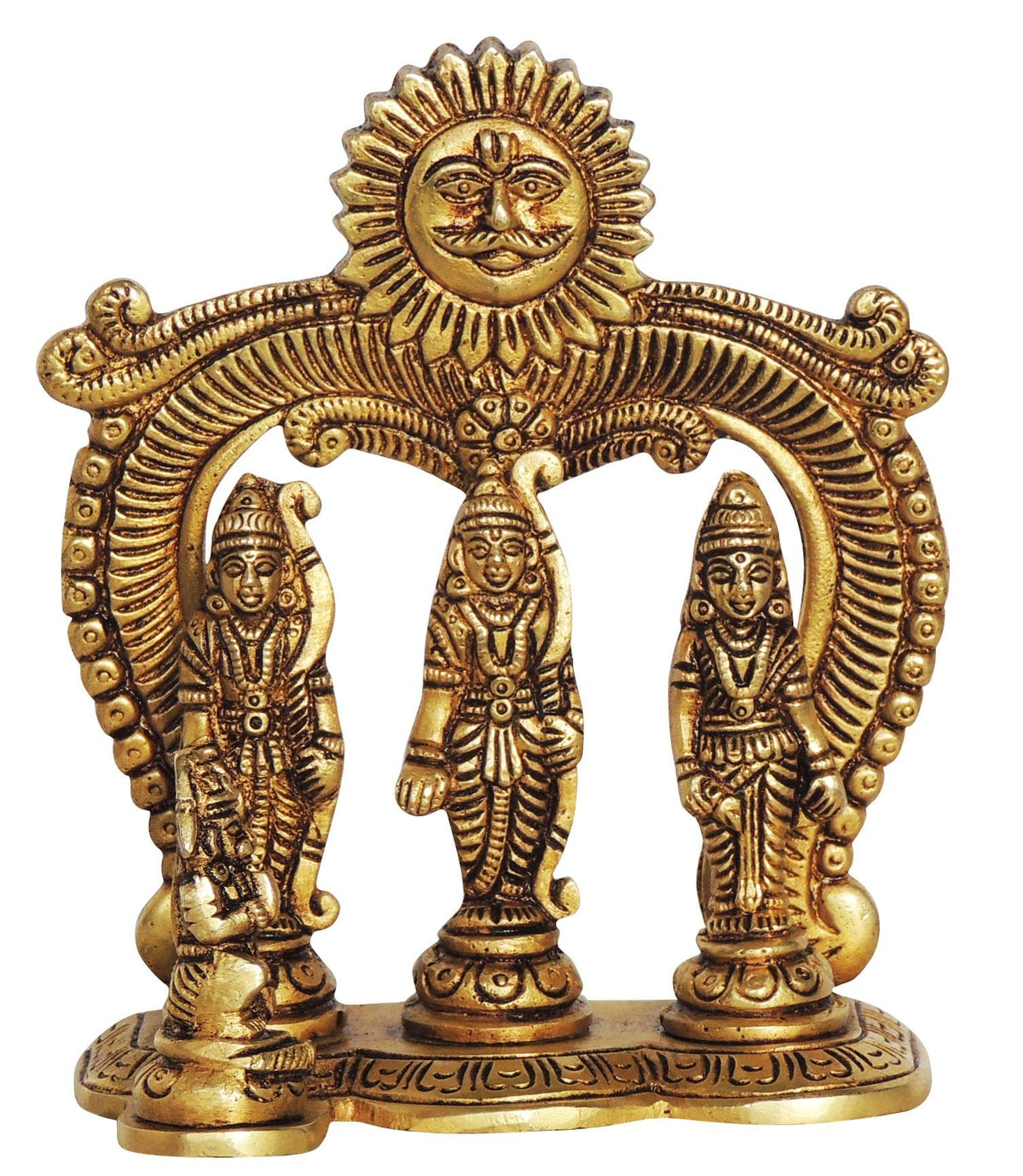 Brass Showpiece Ram parivar Idol statue  -11.5*7.5*16 Inch (BS131 J)