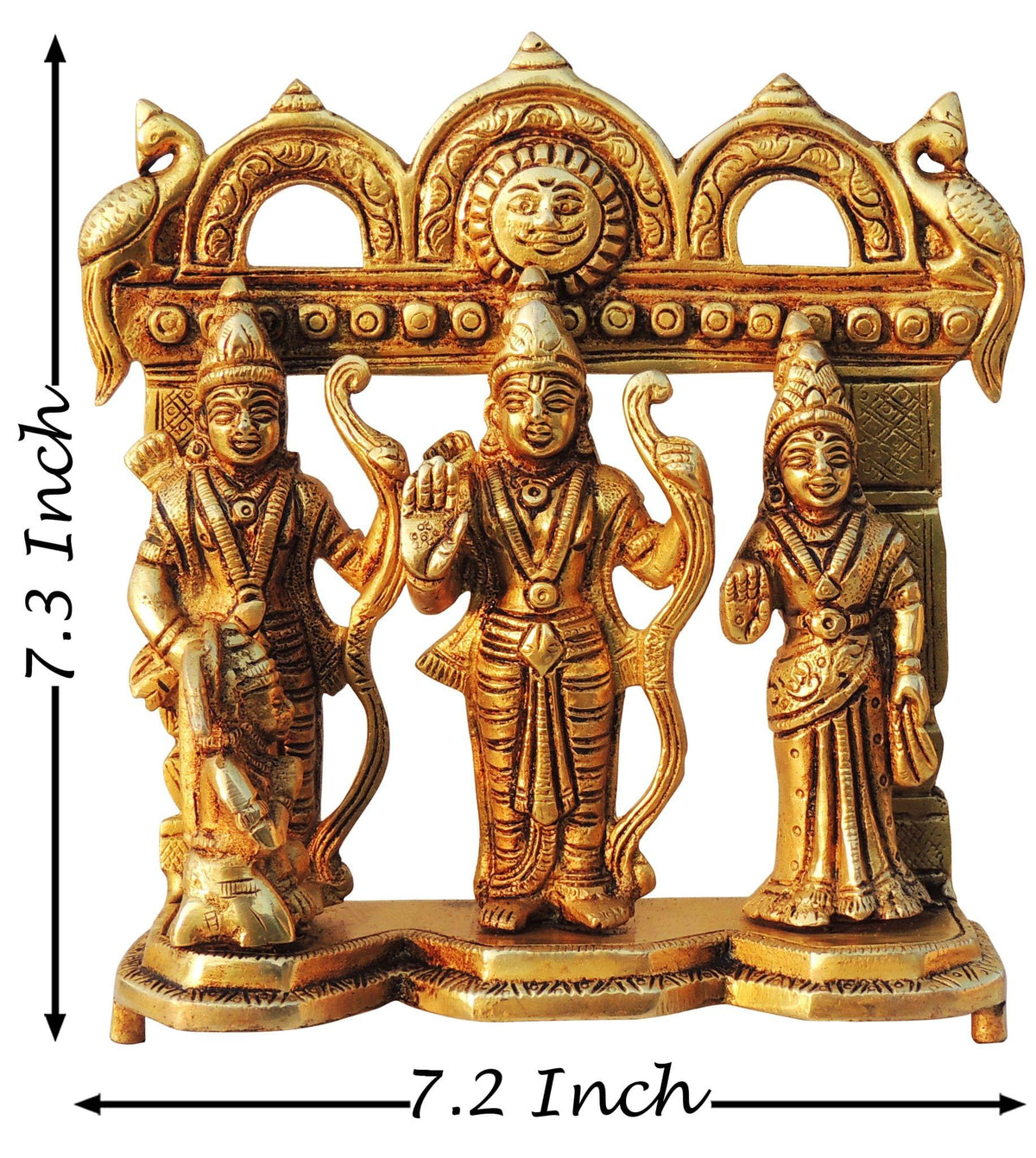 Brass Showpiece Ram Darbar God Idol Statue - 5.5*2.5*7 (BS131 M)