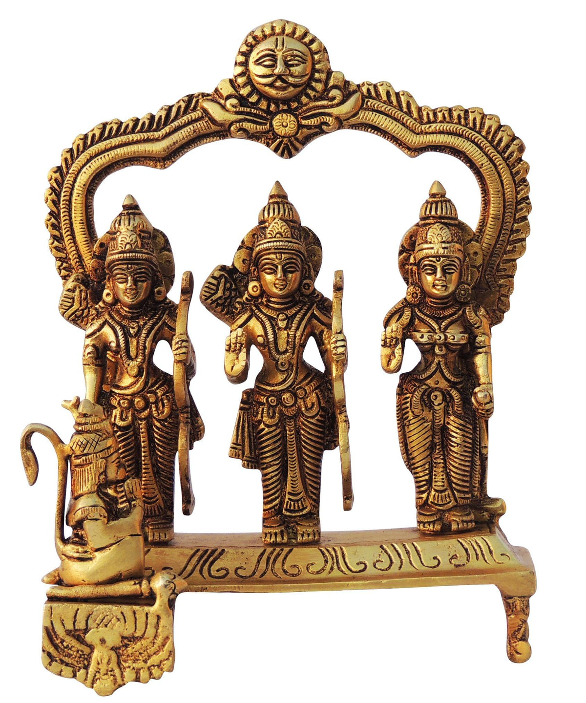Brass Showpiece Ram Darbar God Idol Statue - 10*5.5*15 Inch (BS1134 G)