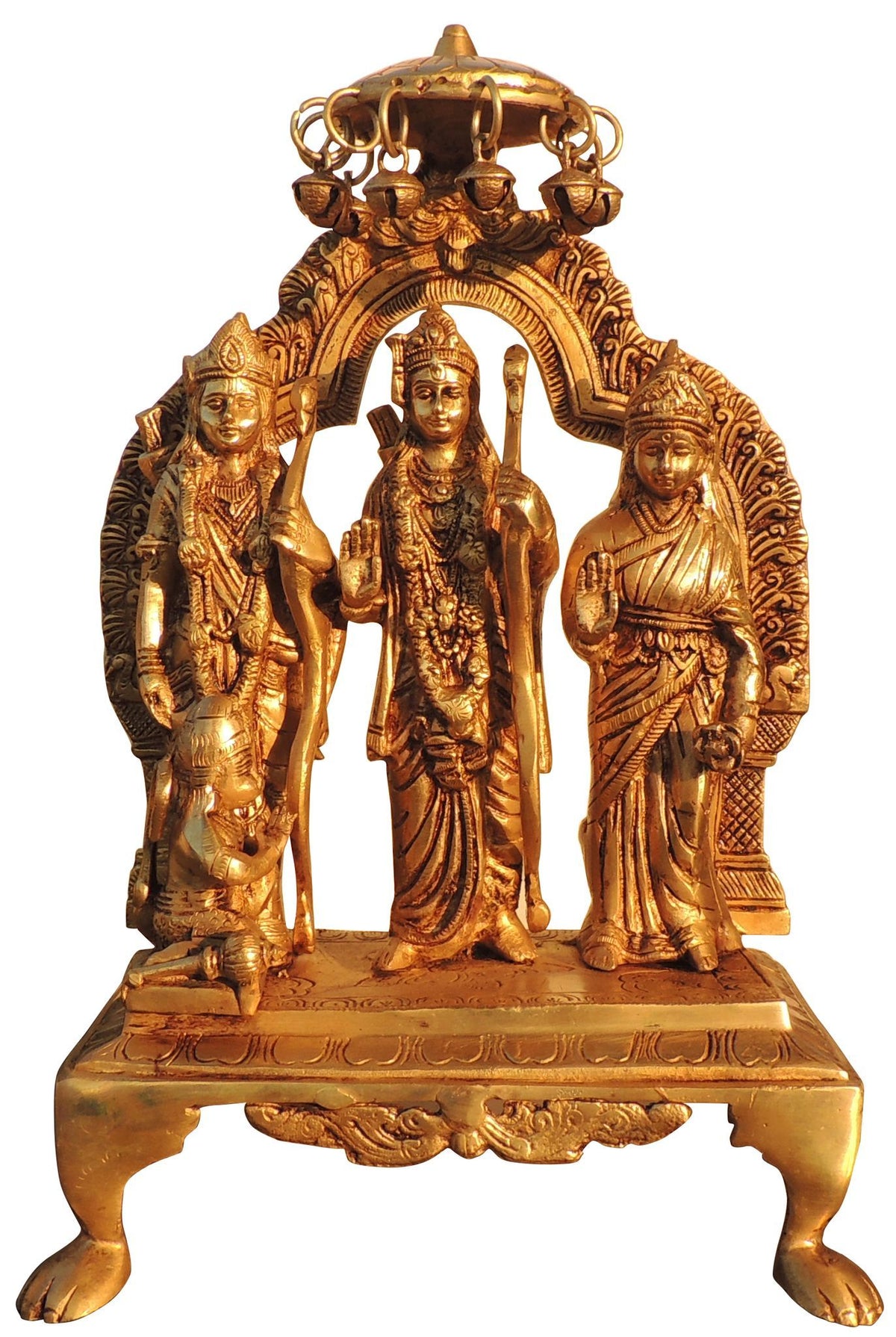Brass Decorative Ram Mandir Statue - 4*1*3 Inch (F779 C)