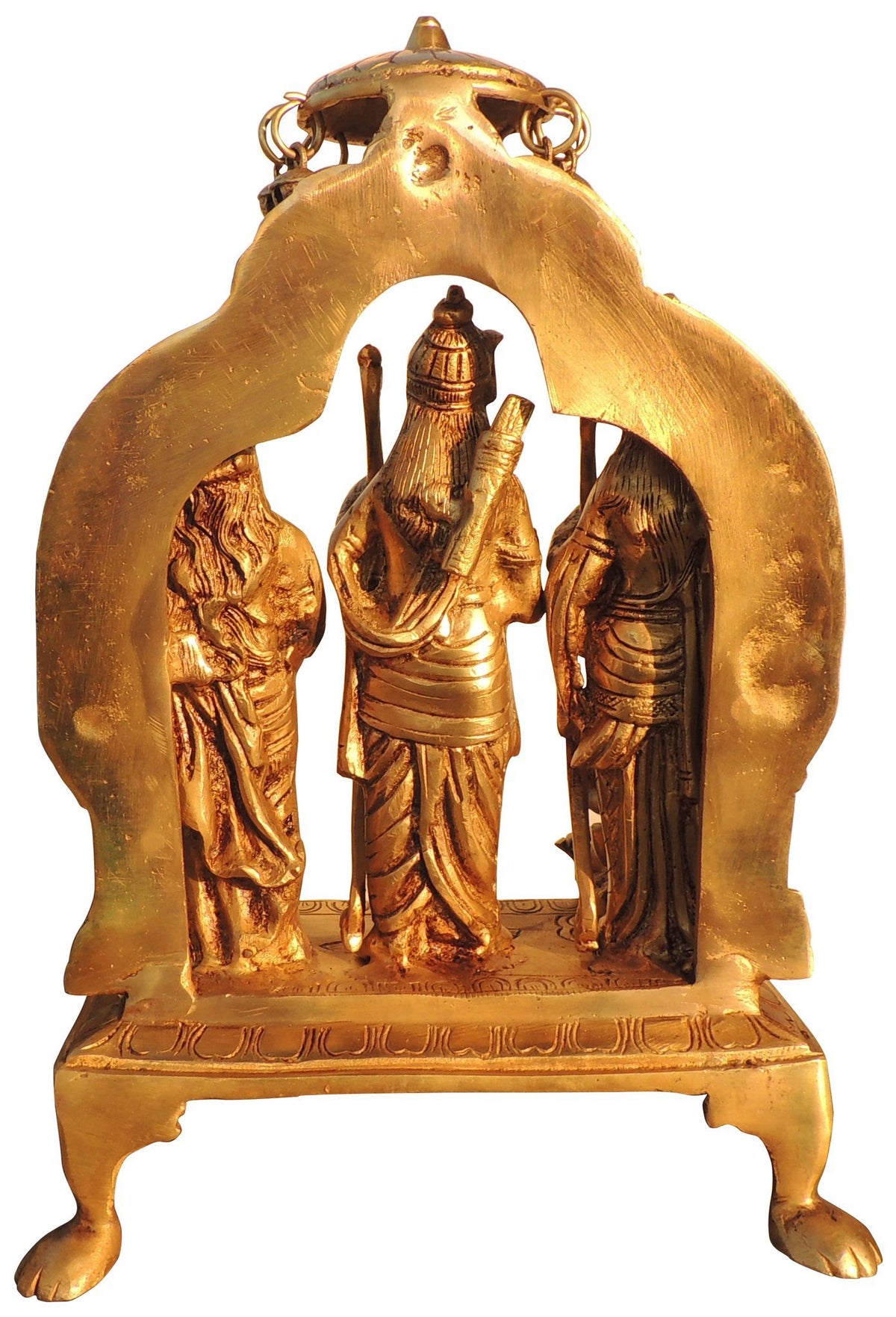 Brass Decorative Ram Mandir Statue - 4*1*3 Inch (F779 C)
