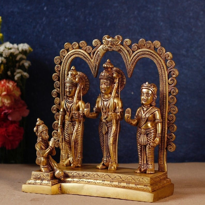 Brass Showpiece Ram Darbar God Idol Statue - 7.2*3.5*9 Inch (BS837 C)