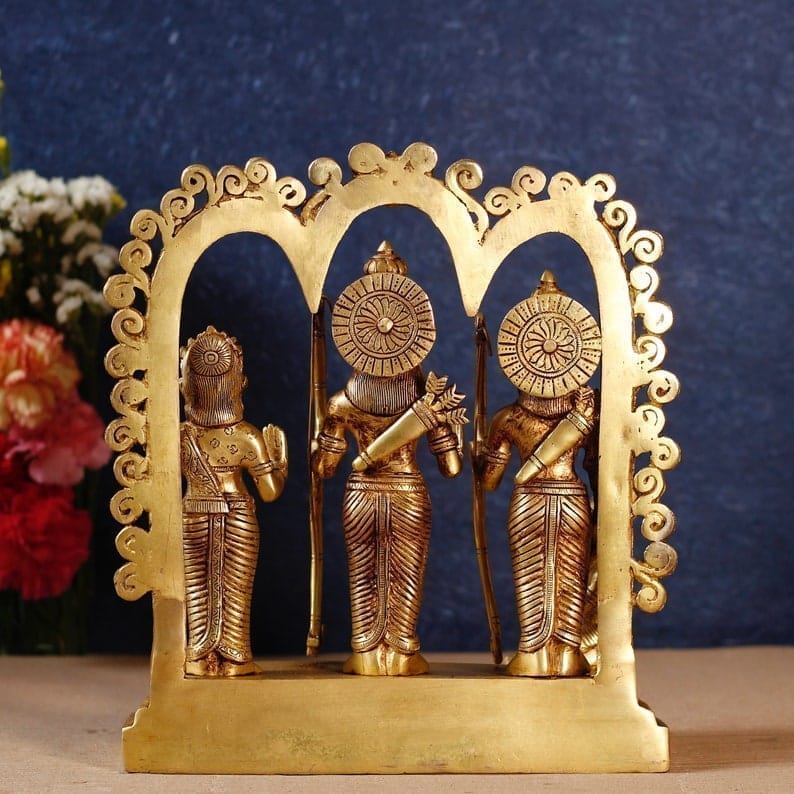Brass Showpiece Ram Darbar God Idol Statue - 7.2*3.5*9 Inch (BS837 C)