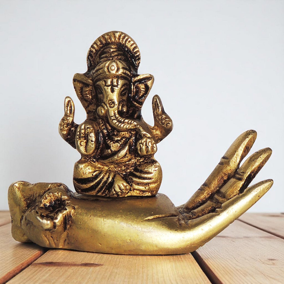 Brass Showpiece Ganesh Ji God Idol Statue - 2.5*2*2.5 Inch (BS1398 C)
