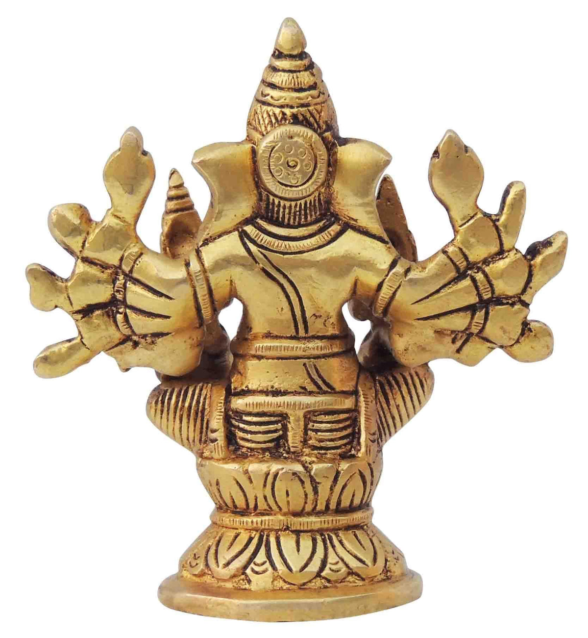 Brass Showpiece Ganesh Parivar God Idol Statue - 4*2*4.2 Inch (BS1399 C)