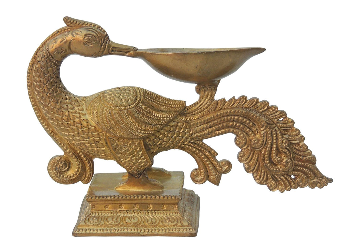Brass Table Decor Murga Deepak - 7*2.3*4.7 Inch (BS141)
