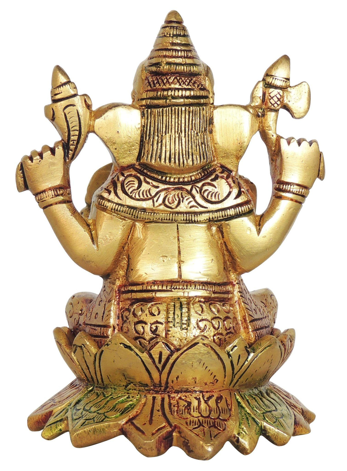 Brass Showpiece Ganesh Ji God Idol Statue - 4*3.5*5.5 Inch (BS1411 G)