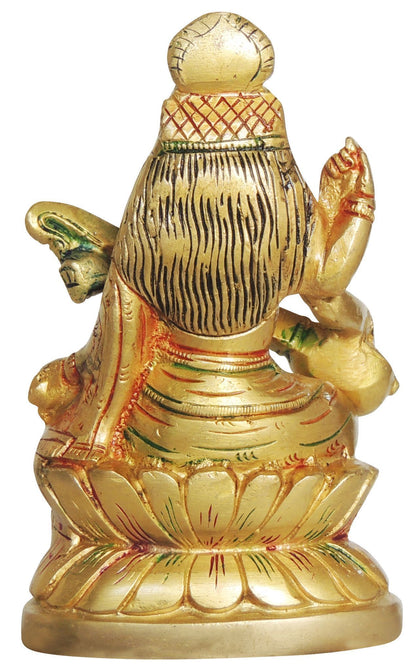 Brass Showpiece Saraswati God Idol Statue-3.5*2*6 Inch (BS1413 C)