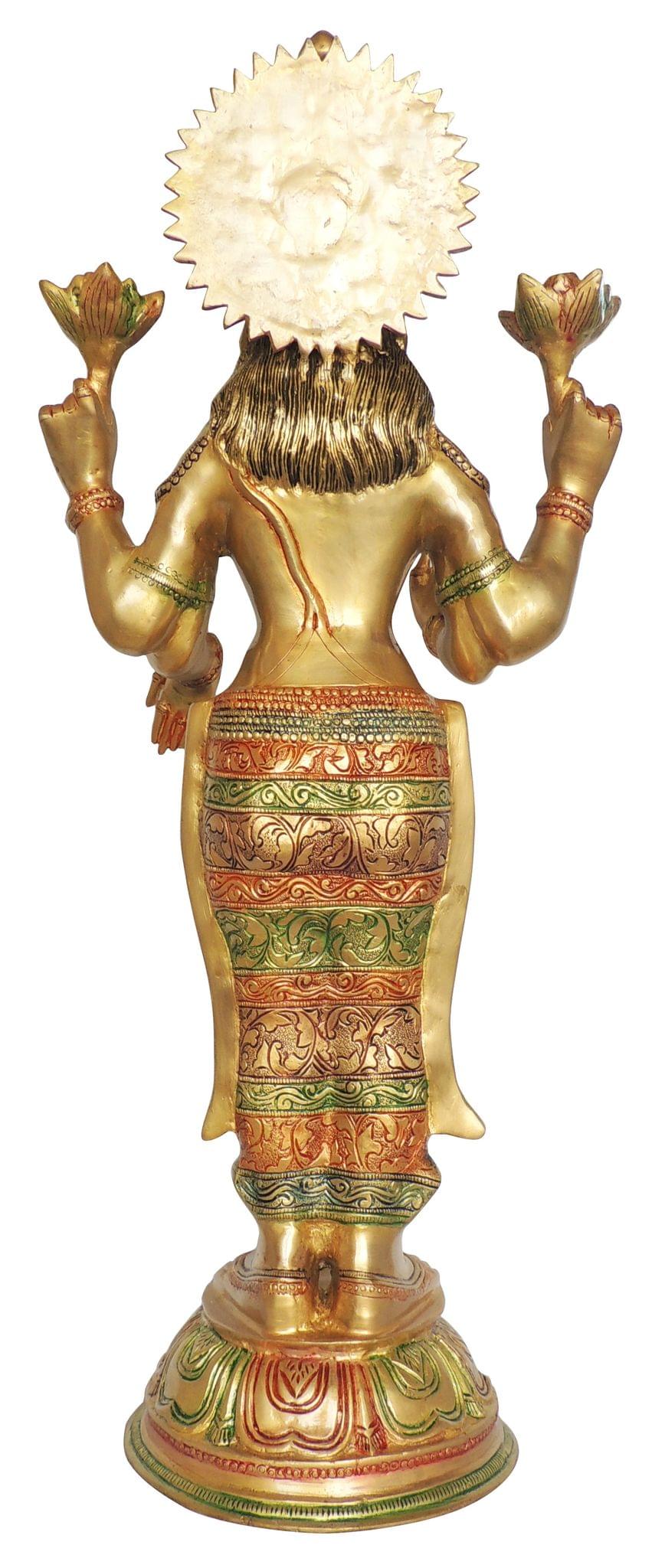 Brass Showpiece Laxmi Ji God Idol Statue - 12.5*9.2*31.5 Inch (BS1418 L)