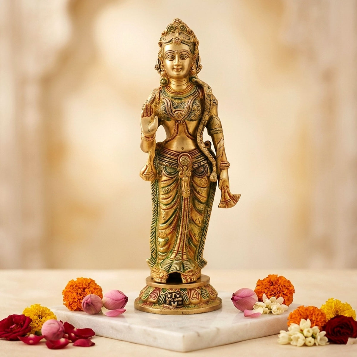 Brass Showpiece Laxman ji Idol statue - 5.5*5.5*19 Inches (BS1424 L)