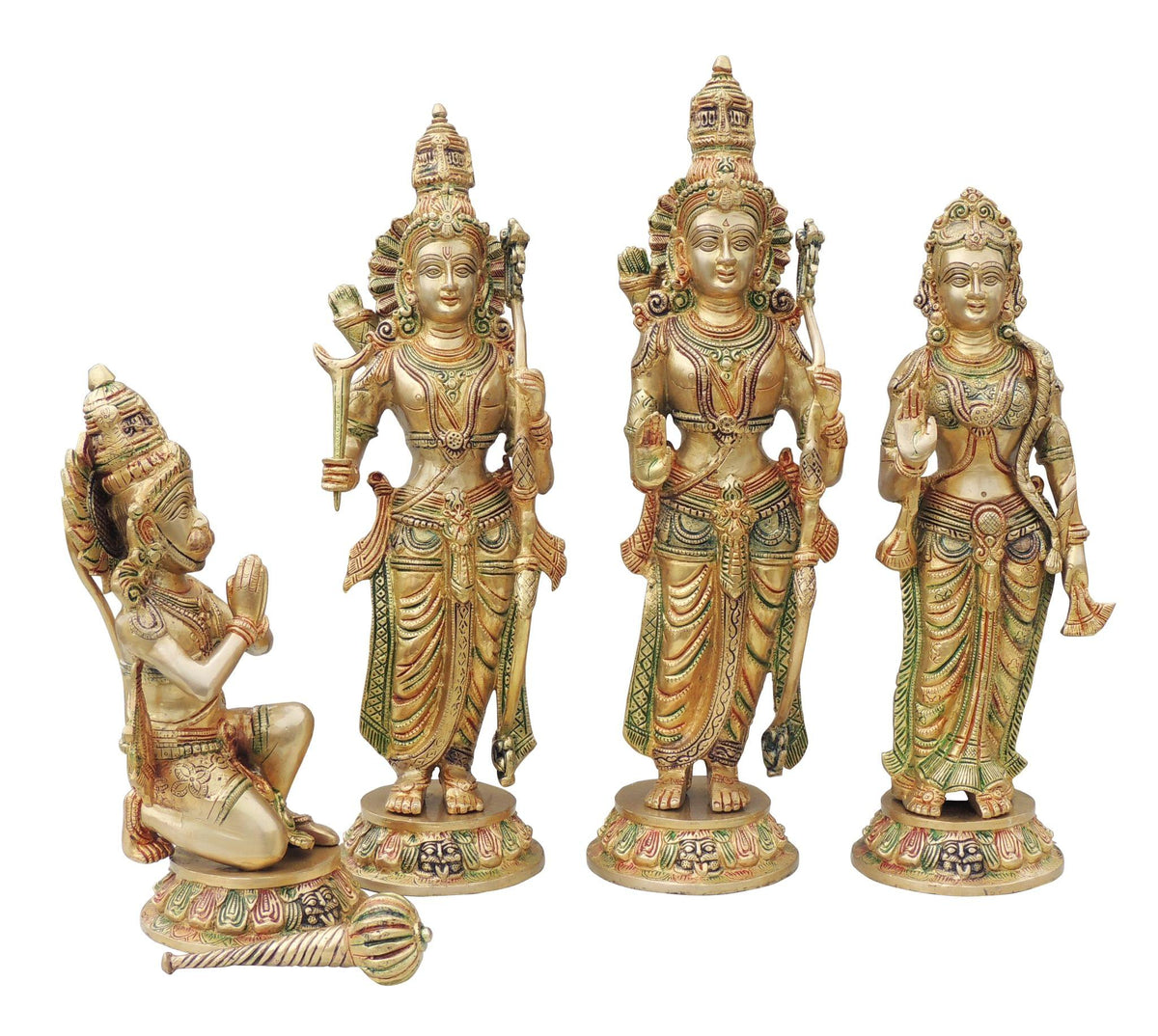 Brass Showpiece Ram Ji Statue Idol  - 5.5*5.5*20 Inch (BS1424 R )