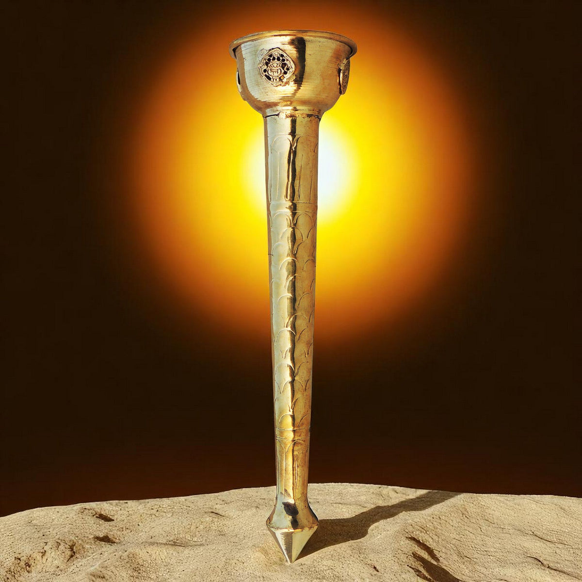 Brass Showpiece Mashal - 4.2*4.2*15 Inch (BS1435 E)