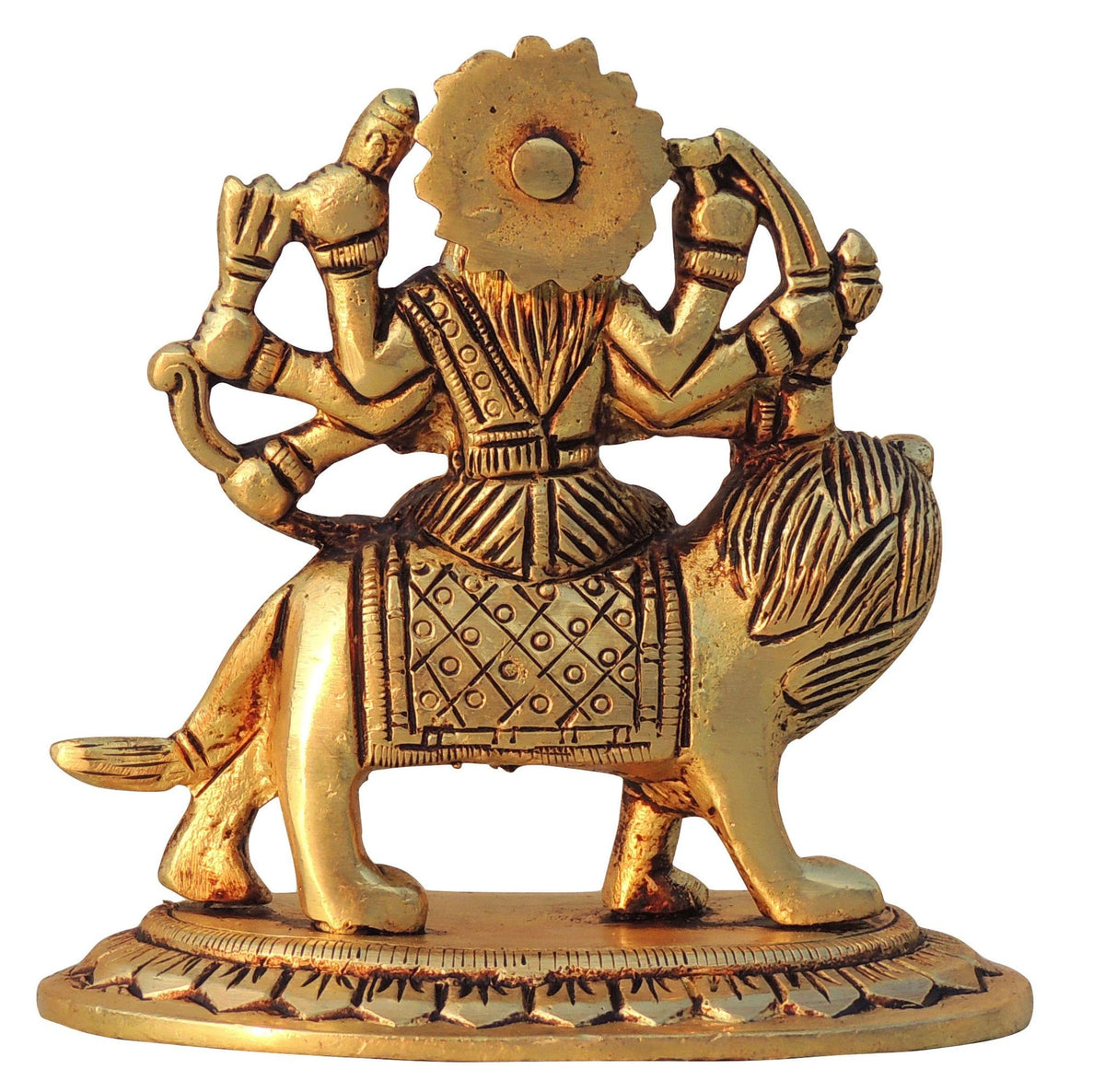 Brass Showpiece Durga Ji God Idol Statue - 4*2.5*4 Inch (BS1445 H)