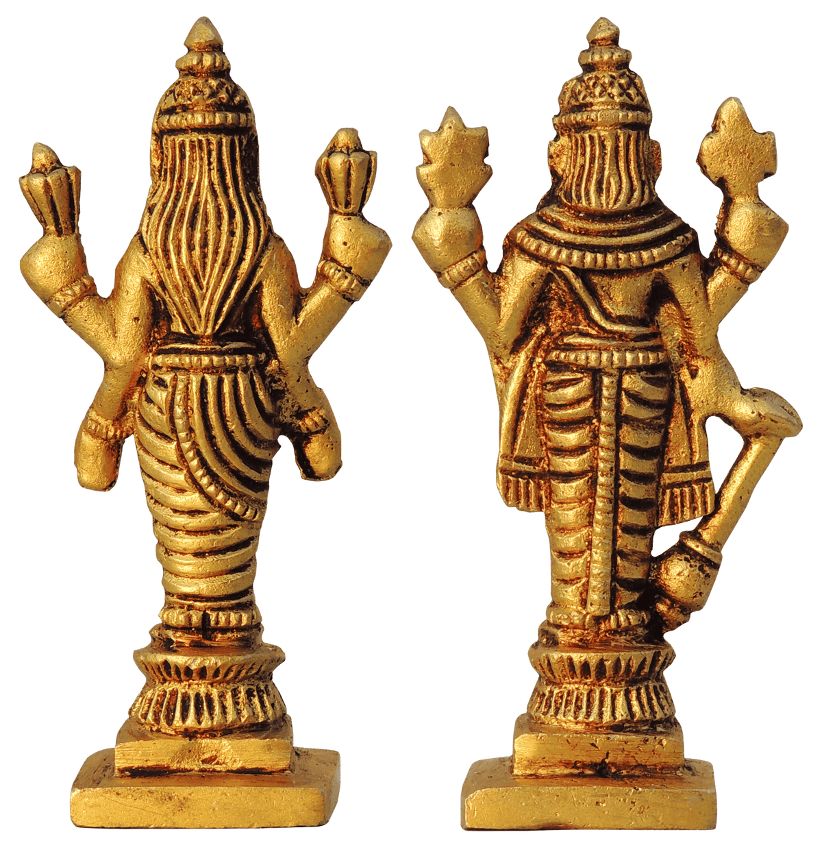 Brass Showpiece Vishnu & Laxmi Pair God Idol statue - 1*1*2.5 Inch (BS1459)
