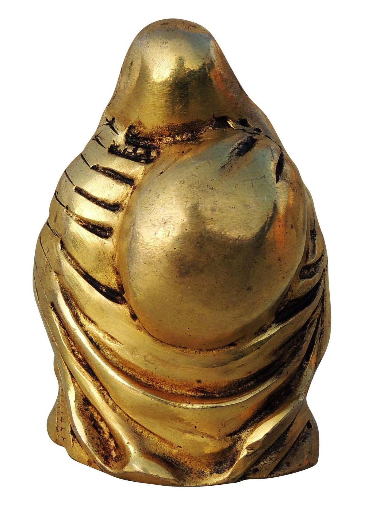 Brass Showpiece Laughing Buddha God Idol Statue - 3*2.5*4.2 Inch (BS1460 F)