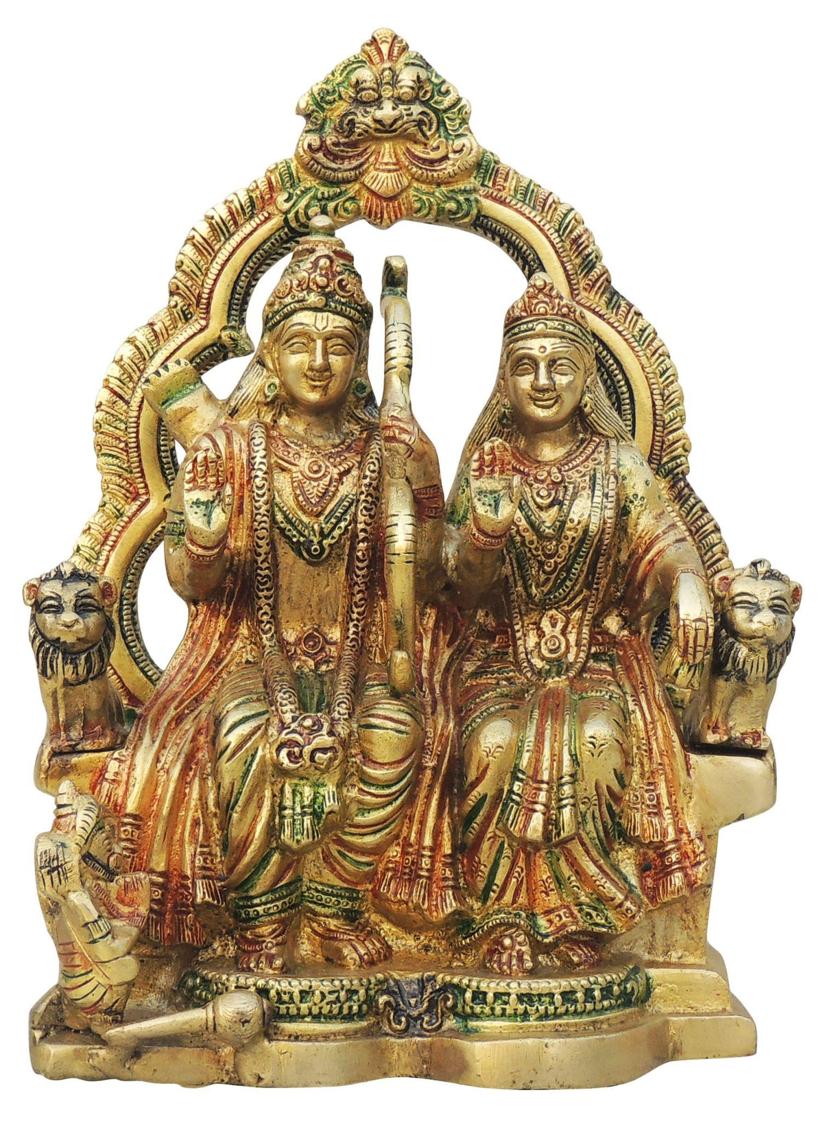 Brass Showpiece Ram Darbar Statue - 9.5*5*13 Inch (BS1506 A)