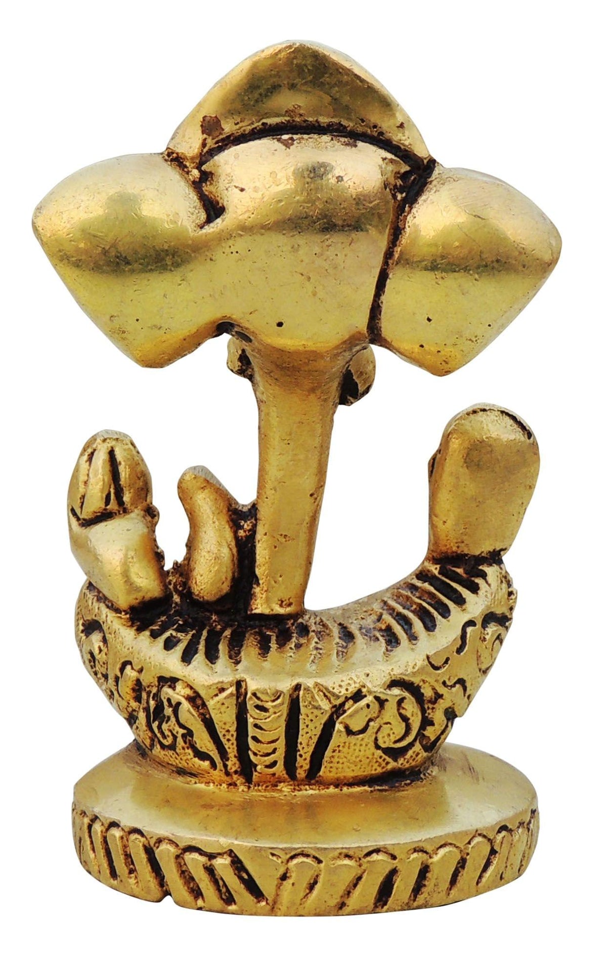 Brass Showpiece Trishul Ganesh God Idol Statue - 1.5*1.5*3 Inch (BS1481 B)