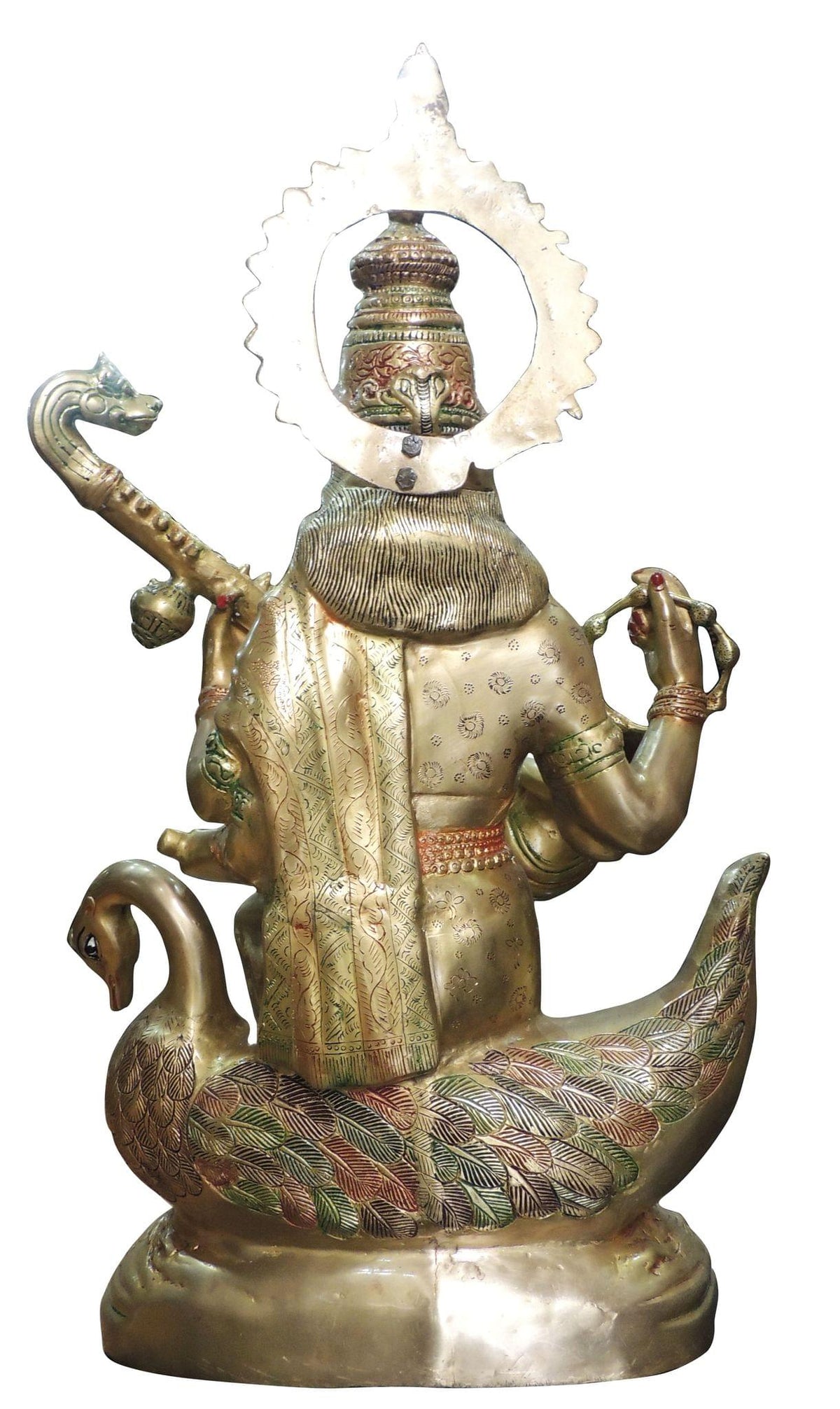 Brass Showpiece Saraswati ji Idol statue - 15*9*29.5 Inch (BS1497 A)