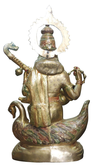 Brass Showpiece Saraswati ji Idol statue - 15*9*29.5 Inch (BS1497 A)