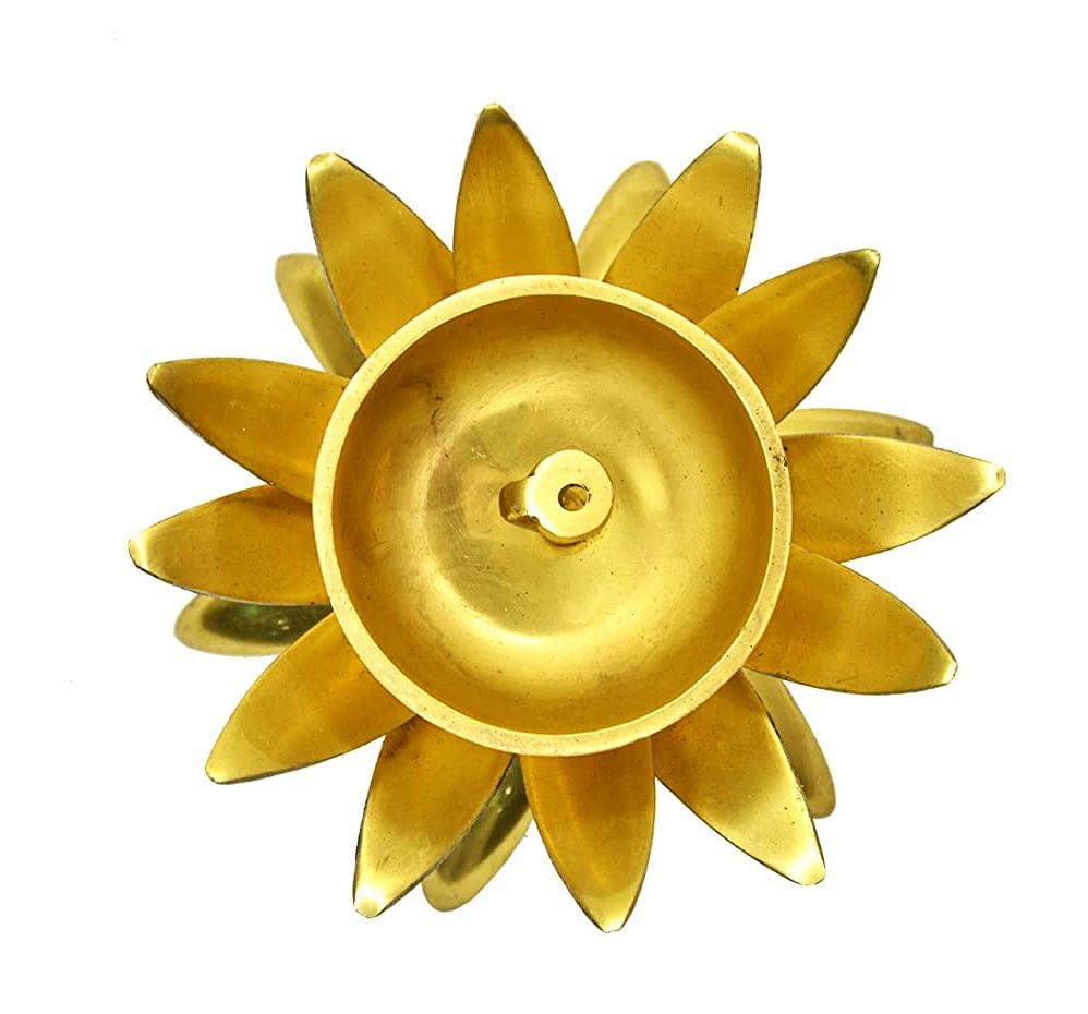 Brass Table Decor Kamal Deepak, Oil Lamp - 5.5*5.5*3 Inch (BS1503 A)