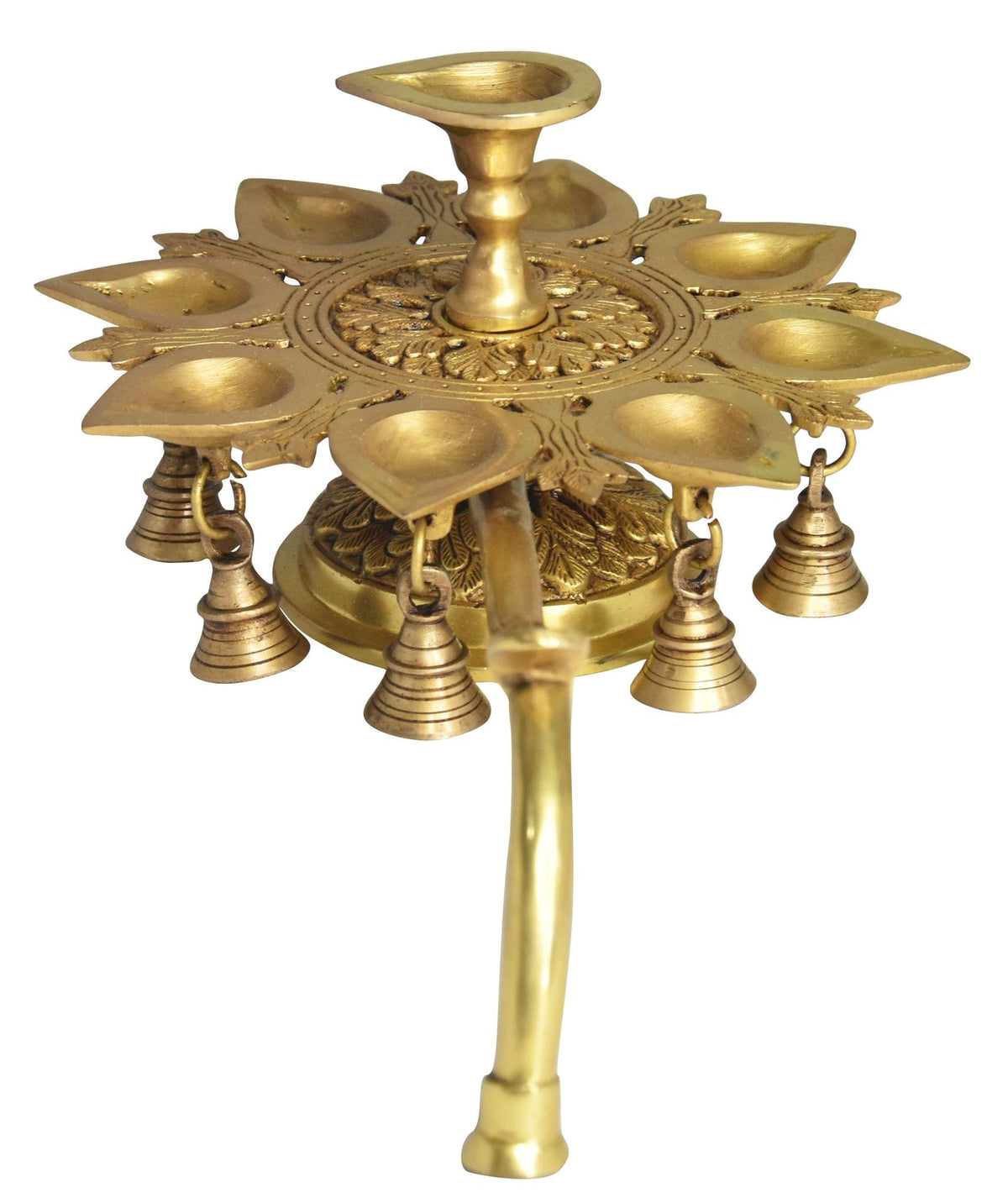 Brass Table Decor 9 Wicks Deepak, Oil Lamp - 15*9*6 Inch (BS1503 I)
