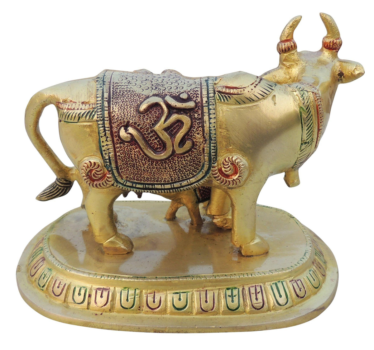 Brass Showpiece Cow With Calf Statue - 6.5*4.2*5 Inch (BS1524 D)