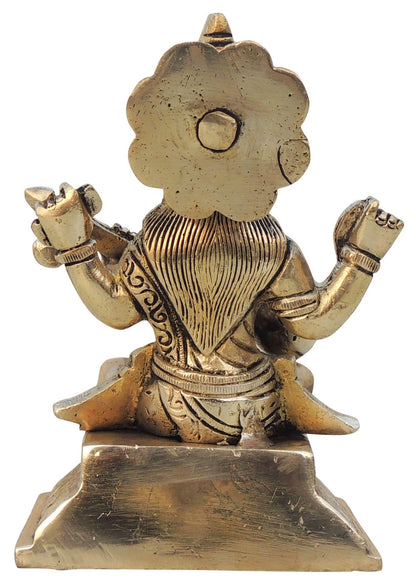 Brass Showpiece Saraswati Ji God Idol Statue  - 4*3.7*6 inch (BS1526 H)