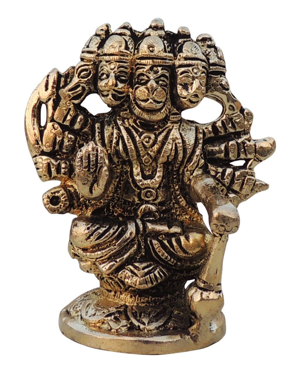 Brass Showpiece Panchmukhi Hanuman Ji Statue idol  - 3*1.7*3.5 Inch (BS1528 C)