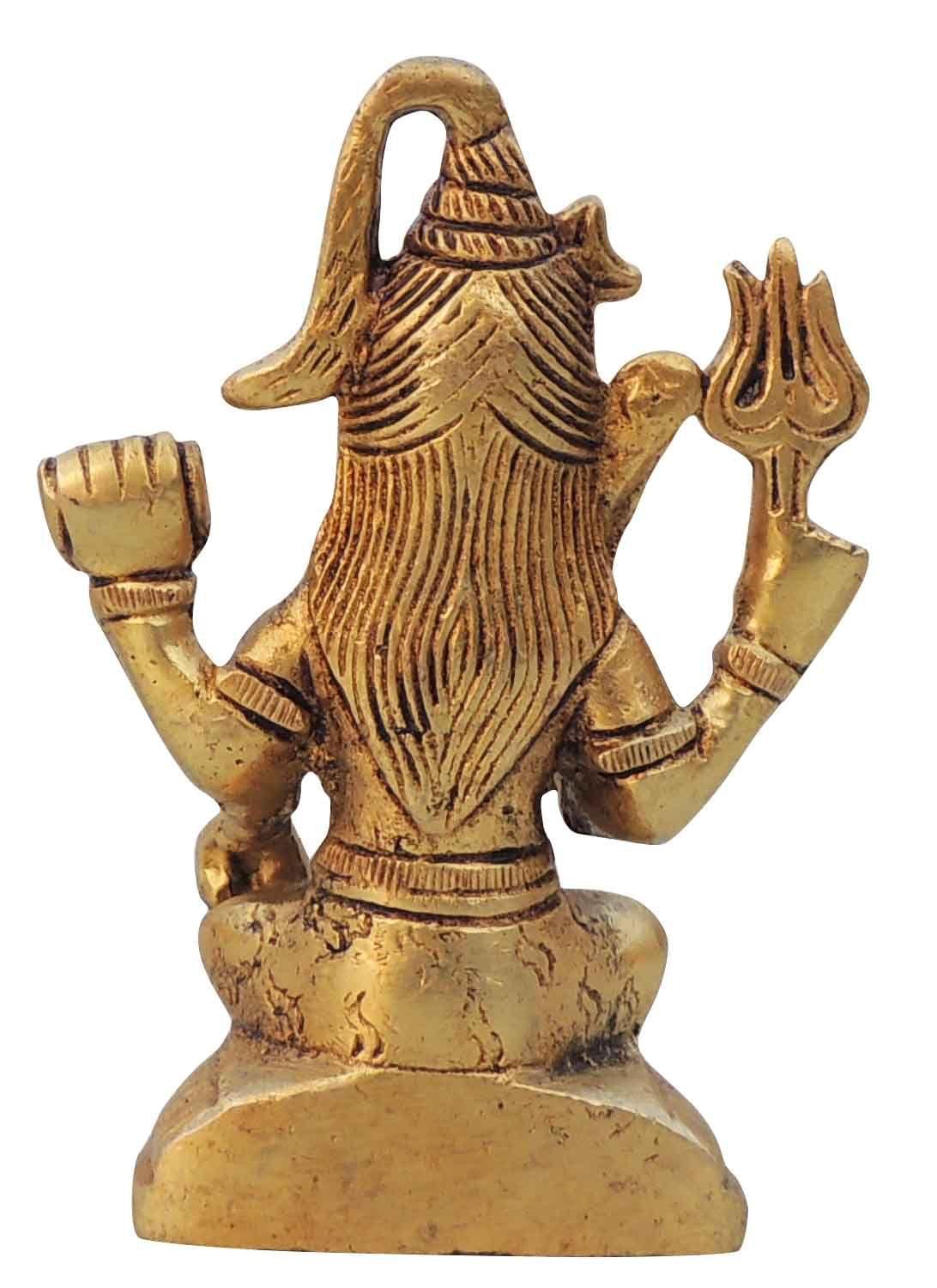 Brass Showpiece Shiv Ji God Idol Statue - 3*1.7*4 Inch (BS1529 E)
