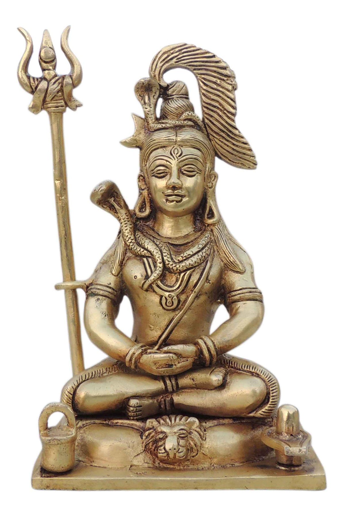Brass Showpiece Shiv Ji God Idol Statue - 5*4*8.5 Inch (BS1529 G)