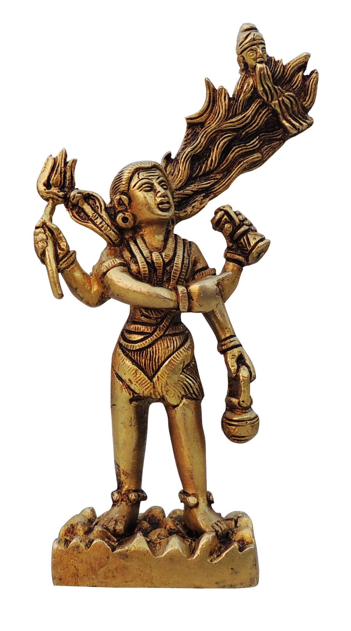 Brass Showpiece Shiv Ji Idol Statue  - 3*1.5*7 inch (BS1531 E)